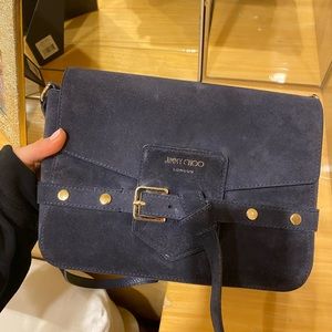 Jimmy Choo Navy suede bag